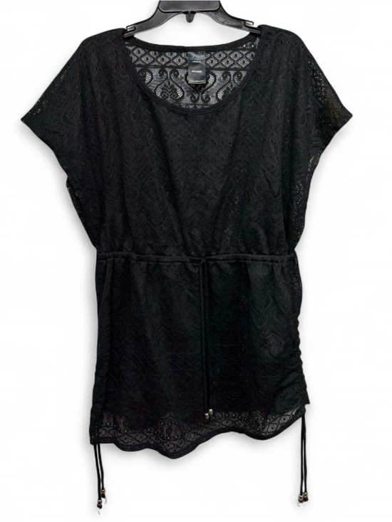 Catalina Other - Catalina Black Lace Swim Cover-Up Tunic Dress Size L 12-14 Drawstring Waist